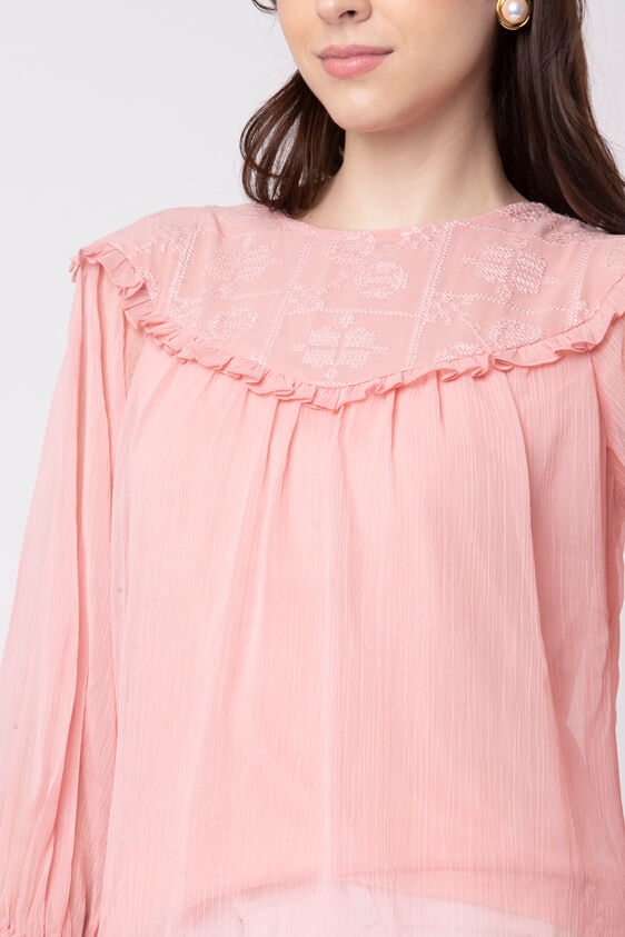 Blush Solid Straight Top, Blush, image 5